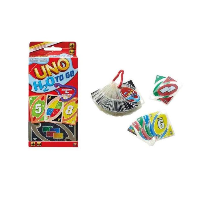 Mattel Juego Uno H2O To Go Baraja de Cartas Resistente al Agua para Niños y Adultos a Partir de 5 Años 1