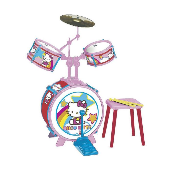 Bateria hello kitty 3 elementos c/ banqueta 1 Bateria hello kitty 3 elementos c/ banqueta 1