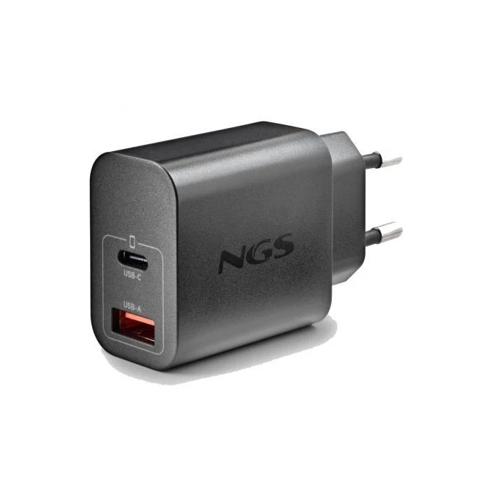 Ngs Cargador GAN de Pared Ultrarrápido 30W USB-C + USB-A para Portátil 1