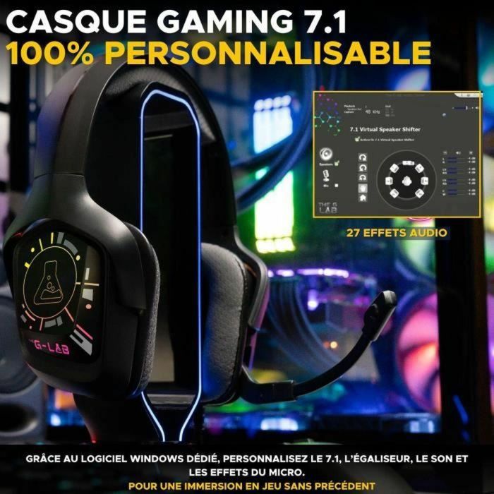 The G-Lab THE1732321599230 Auriculares Gaming KORP COBALT 7.1 con Cable, Sonido Envolvente 7.1, USB, RGB 3 The G-Lab THE1732321599230 Auriculares Gaming KORP COBALT 7.1 con Cable, Sonido Envolvente 7.1, USB, RGB 3