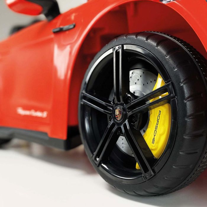 Coche bateria porsche taycan turbo s 12v con luces delanteras y traseras 102x62x53 cm 6