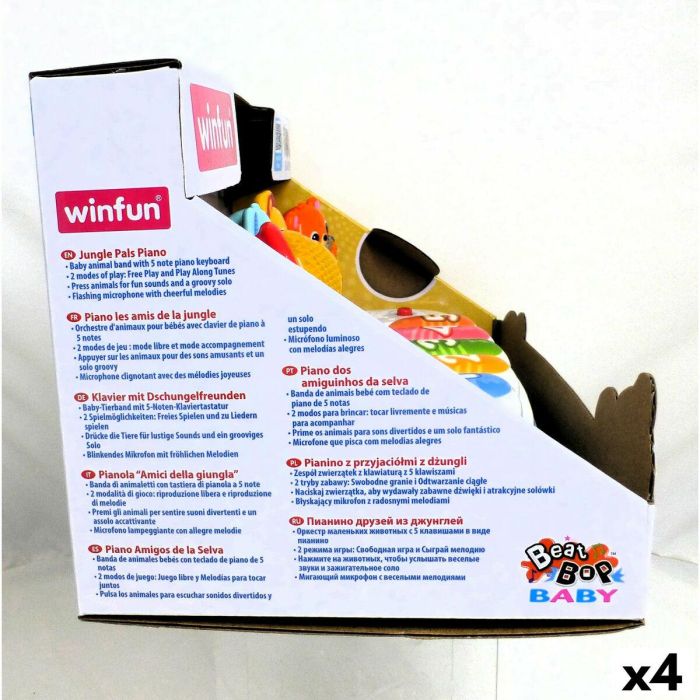 Piano de juguete Winfun 26 x 11 x 15 cm (4 Unidades) 8 Piano de juguete Winfun 26 x 11 x 15 cm (4 Unidades) 8