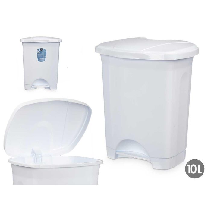Papelera de Pedal Blanco 10L 27x33x22 cm - Arte Regal (8 Unidades) Papelera de Pedal Blanco 10L 27x33x22 cm - Arte Regal (8 Unidades)