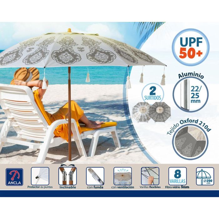 Sombrilla de playa Ø 200 cm SPF50+ Oriental 3