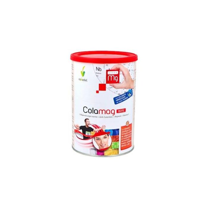 NOVADIET Colamag, Colágeno Marino Hidrolizado con Magnesio y Vitamina C, Articulaciones y Piel, Bote 300g