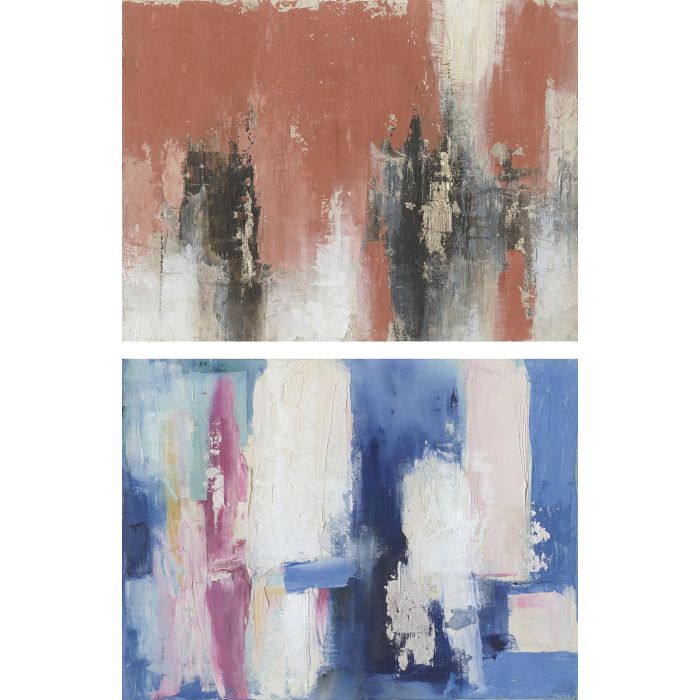 Cuadro Moderno DKD Home Decor Azul Rojo 4 x 90 x 120 cm (2 Unidades) Cuadro Moderno DKD Home Decor Azul Rojo 4 x 90 x 120 cm (2 Unidades)
