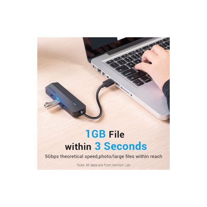 Hub USB 3.0 Vention CHNBB/ RJ45/ 3xUSB/ 1xMicroUSB PD 3 Hub USB 3.0 Vention CHNBB/ RJ45/ 3xUSB/ 1xMicroUSB PD 3