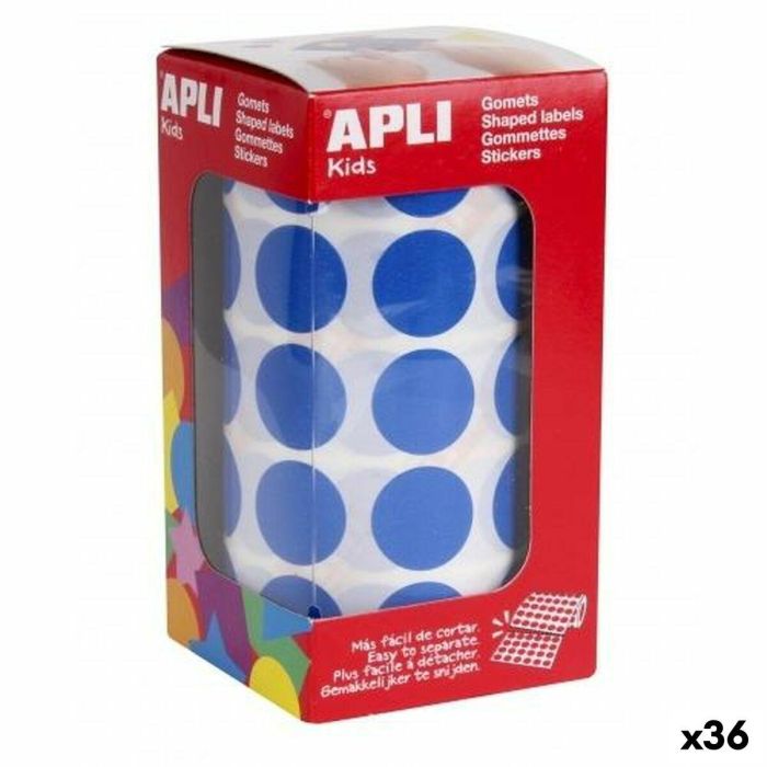 Pegatinas Apli Gomets Azul Redondo (36 Unidades) 0 Pegatinas Apli Gomets Azul Redondo (36 Unidades) 0