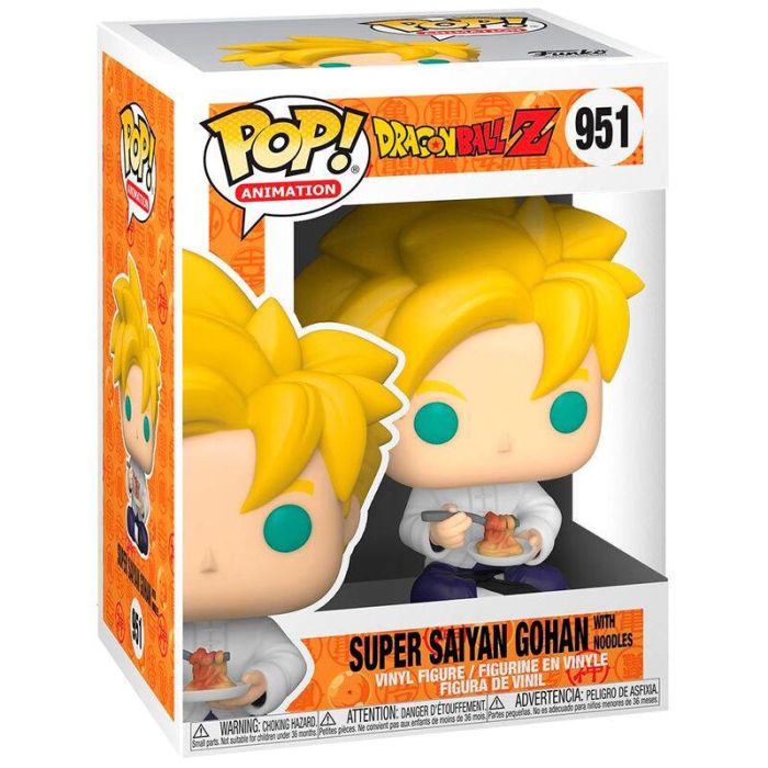 Funko POP Figura Dragon Ball Z Super Saiyan Gohan with Noodles Serie 9 Vinilo 9cm