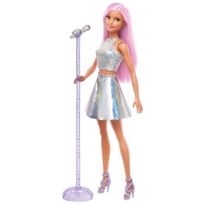 Barbie JCW42 Muñeca Estrella del Pop con Atuendo Brillante, Pelo Rosa Largo y Micrófono para Niños +3 Años 2 Barbie JCW42 Muñeca Estrella del Pop con Atuendo Brillante, Pelo Rosa Largo y Micrófono para Niños +3 Años 2