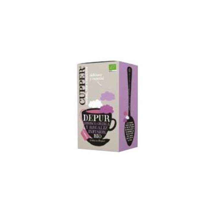 CUPPER Depur Infusión de Hibiscus y Ortiga Bio, 20 Bolsitas para Detox