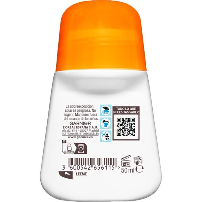 Garnier Niños Sensitive Advanced Roll-On Coloreado SPF50+ 50 ml | Protector Solar para Bebés y Niños con Piel Sensible