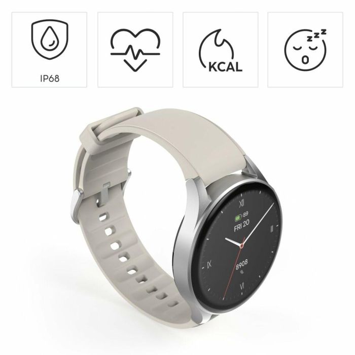 HAMA Reloj Pulsera Smartwatch 8900 1,32" Plata/Beige 23