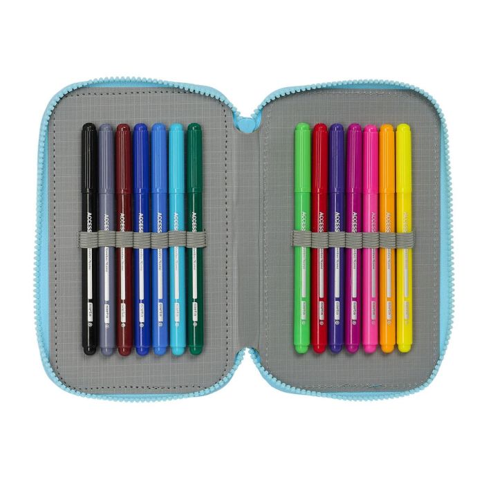 Plumier Triple Bluey Azul cielo 12,5 x 19,5 x 5,5 cm 36 Piezas 2 Plumier Triple Bluey Azul cielo 12,5 x 19,5 x 5,5 cm 36 Piezas 2