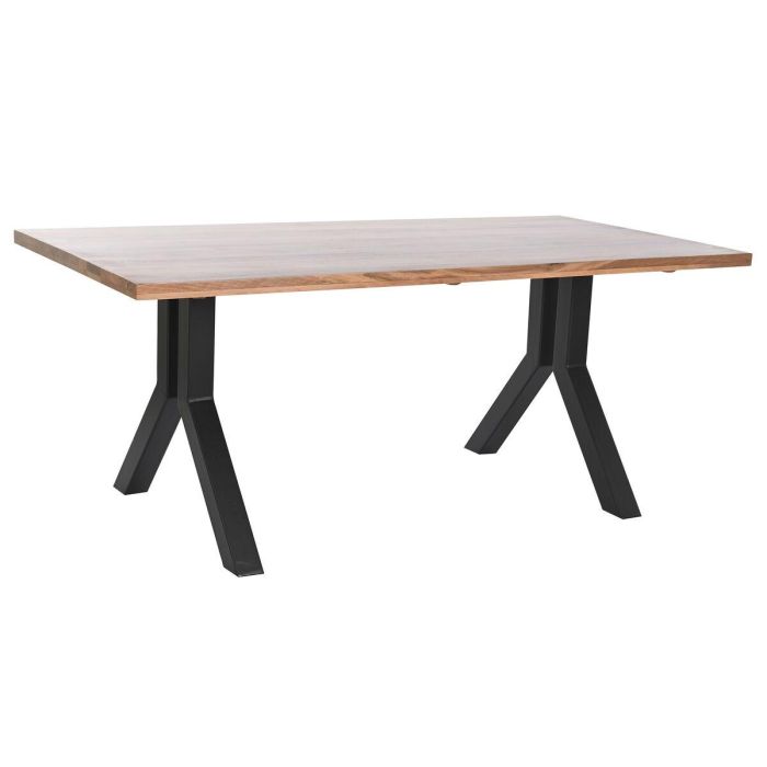 Mesa Comedor Vintage DKD Home Decor Natural Negro 90 x 75 x 180 cm