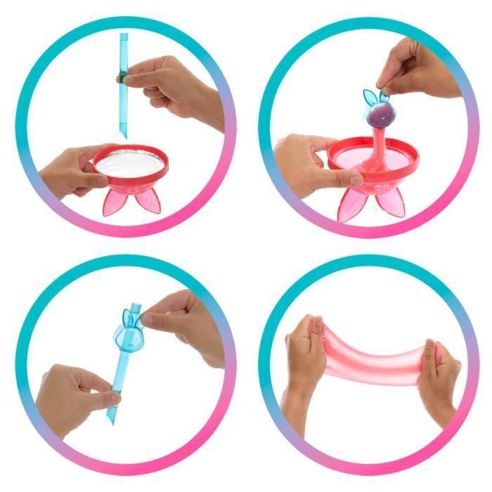 Barbie Jcn87 Muñeca Pop Reveal Colección Batidos Fiesta de Animales Conejito Brillante con 8 Sorpresas, Slime y Pelo Largo Rosa y Rojo 3