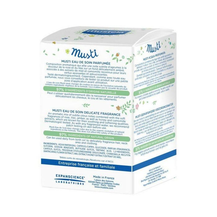 Mustela MUSTI Eau de Soin Vaporizador para Bebés y Niños Sin Alcohol 50ml. Fragancia Suave Cuerpo y Cabello Desde Nacimiento 2