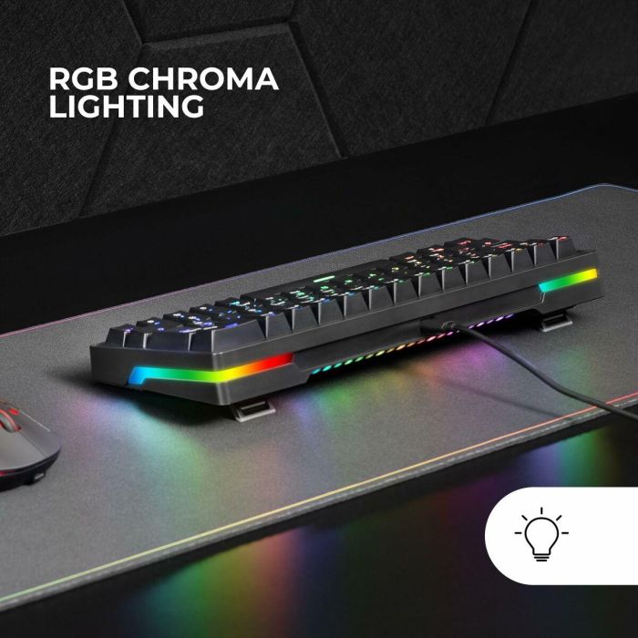 Mars Gaming MKMINIPRO Teclado Gaming Mecánico 60% RGB, Switches SKN Amarillo Silenciosos, Multiplataforma 10