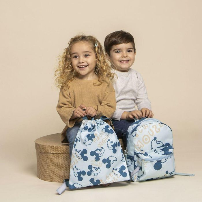 Cerdá Saquito Estampado Mickey Azul 27x33x1 cm Para Niños 1 a 4 Años 4