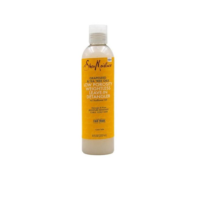 Shea Moisture Acondicionador Sin Enjuague para Cabello con Baja Porosidad 237ml - Hidratación Sin Peso con Aceites de Semilla de Uva y Árbol de Té Shea Moisture Acondicionador Sin Enjuague para Cabello con Baja Porosidad 237ml - Hidratación Sin Peso con Aceites de Semilla de Uva y Árbol de Té