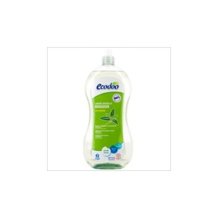 ECODOO Lavavajillas Suave Aloe Vera Verbena 1L para Lavado a Mano Envase Biodegradable