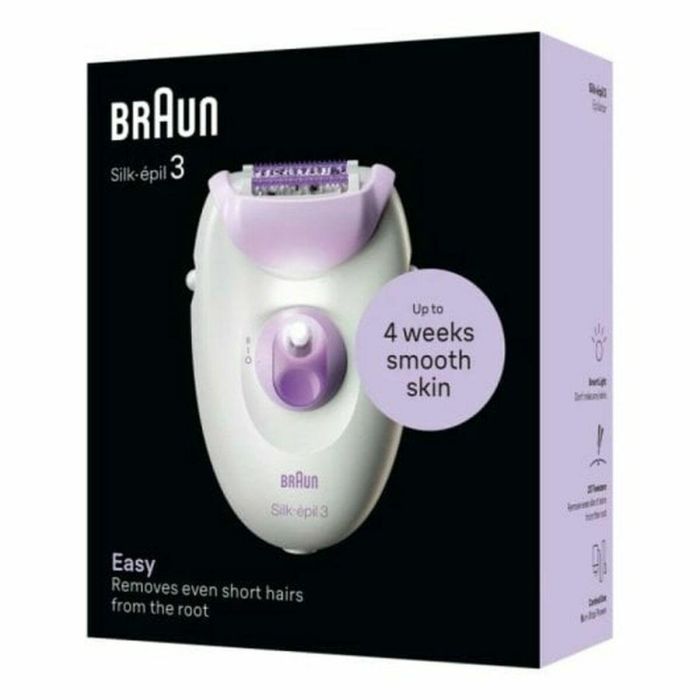 Braun Silk-épil 3 3-000 Depiladora 20 Pinzas MicroGrip Color Púrpura Blanco 18