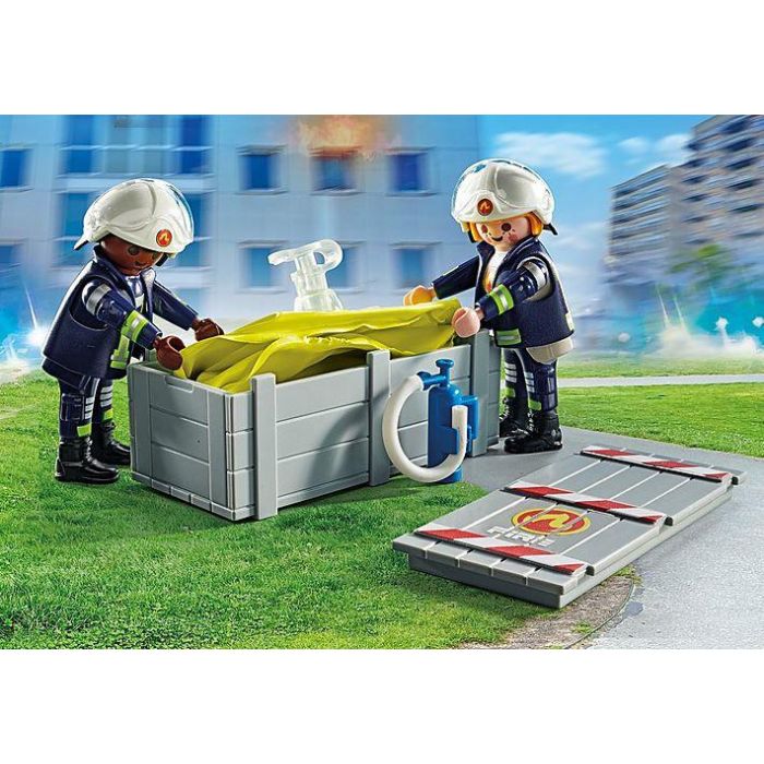 Playmobil Bomberos Con Colchoneta 71465 Set de Rescate para Niños +4 Años 2