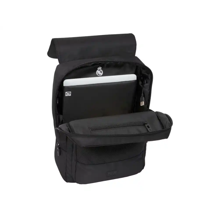 Safta Mochila con Solapa Portátil 13,3'' + USB Real Madrid Premium 29x39x12 cm 5