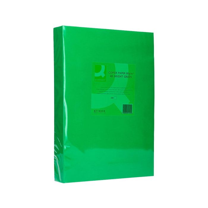 Papel Color Q-Connect Din A3 80 gr Verde Intenso Paquete De 500 Hojas 2