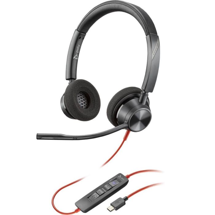 HP Blackwire 3320 Auriculares USB-C Estéreo con Micrófono Certificado Microsoft Teams – Comodidad y Audio Premium