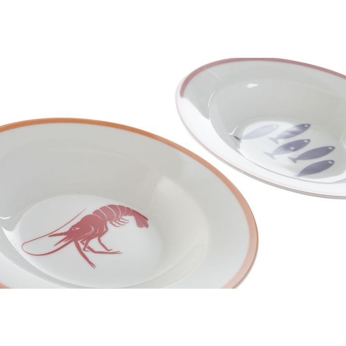 Plato Mediterraneo DKD Home Decor Multicolor 21.5 x 3.5 x 21.5 cm (12 Unidades) 2 Plato Mediterraneo DKD Home Decor Multicolor 21.5 x 3.5 x 21.5 cm (12 Unidades) 2