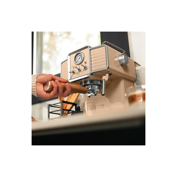 Cecotec 01585 Cafetera Eléctrica Semi-automática Espresso 1350W 20 Bares 1.5L ForceAroma Vaporizador Vintage 8