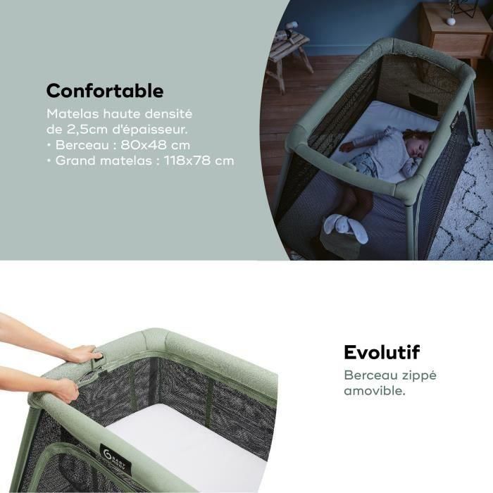 Cuna de viaje Babymoov Moov and Comfy 3 en 1 - Desde el nacimiento hasta los 4 años - Cuna grande Cama supletoria y zona de juegos 3 Cuna de viaje Babymoov Moov and Comfy 3 en 1 - Desde el nacimiento hasta los 4 años - Cuna grande Cama supletoria y zona de juegos 3