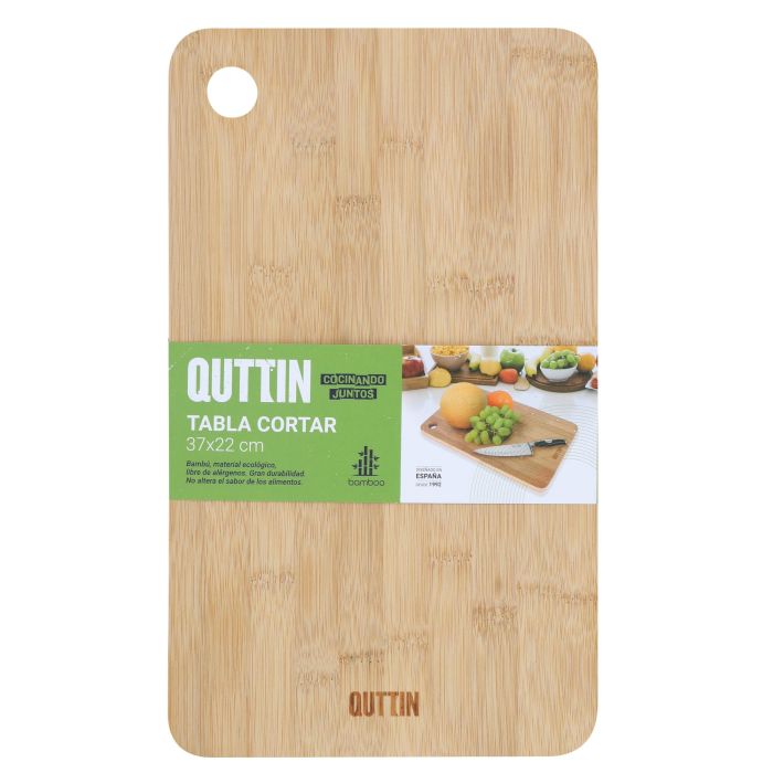Tabla para cortar de bambú Quttin 37x22 cm (6 Unidades) 1 Tabla para cortar de bambú Quttin 37x22 cm (6 Unidades) 1