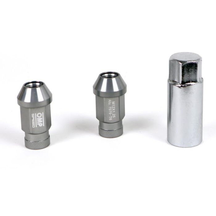 Omp Speed Juego De 20 Tuercas De Aluminio M14x1.25 Llave De 19 Largo 40 mm Color Gris De Aluminio 7075 OMPS09941404 2 Omp Speed Juego De 20 Tuercas De Aluminio M14x1.25 Llave De 19 Largo 40 mm Color Gris De Aluminio 7075 OMPS09941404 2