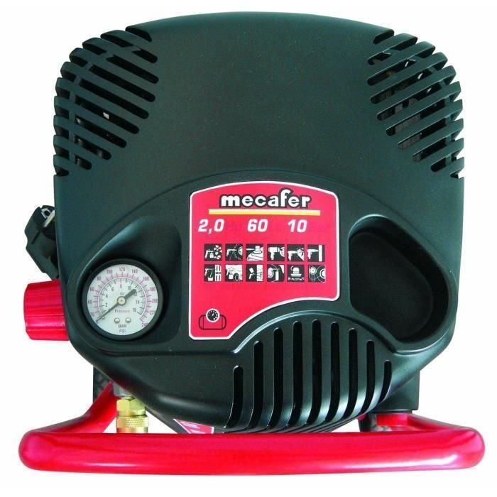 MECAFER Compresor de aire vertical 50 L sin aceite 2HP 10 bar FIFTY 2 MECAFER Compresor de aire vertical 50 L sin aceite 2HP 10 bar FIFTY 2