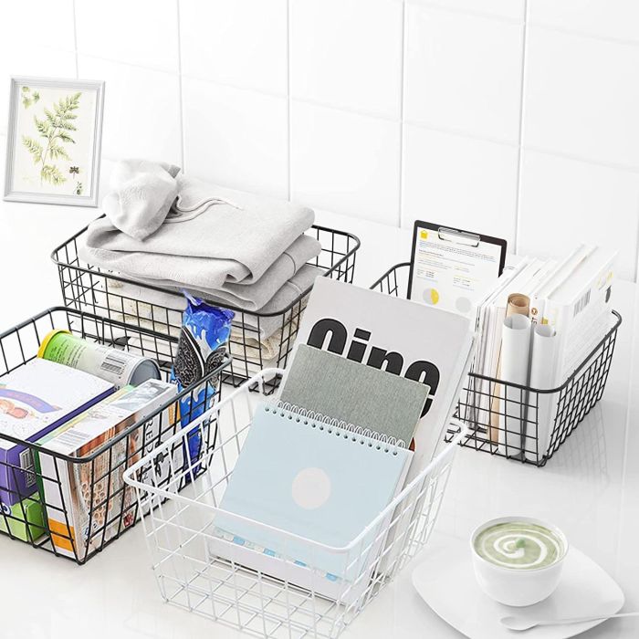 Cesta de metal organizadora Confortime 32 x 25 x 14 cm (12 Unidades) 9 Cesta de metal organizadora Confortime 32 x 25 x 14 cm (12 Unidades) 9