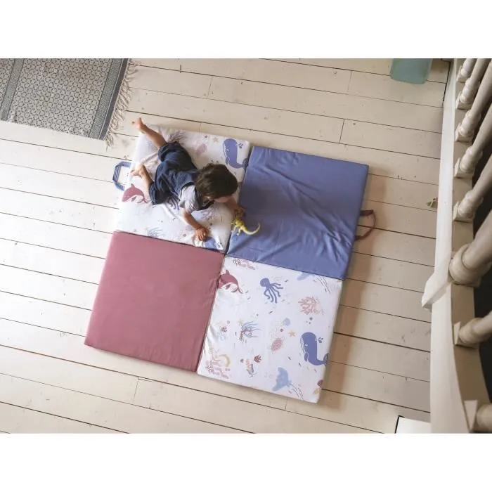 Tineo Alfombra inteligente Tesoros del océano 3 en 1 Evolutiva Funda desenfundable 120x120 cm 1