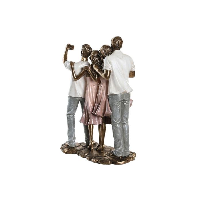 Figura Moderno DKD Home Decor Rosa Blanco 10 x 25 x 18 cm (2 Unidades) 2 Figura Moderno DKD Home Decor Rosa Blanco 10 x 25 x 18 cm (2 Unidades) 2