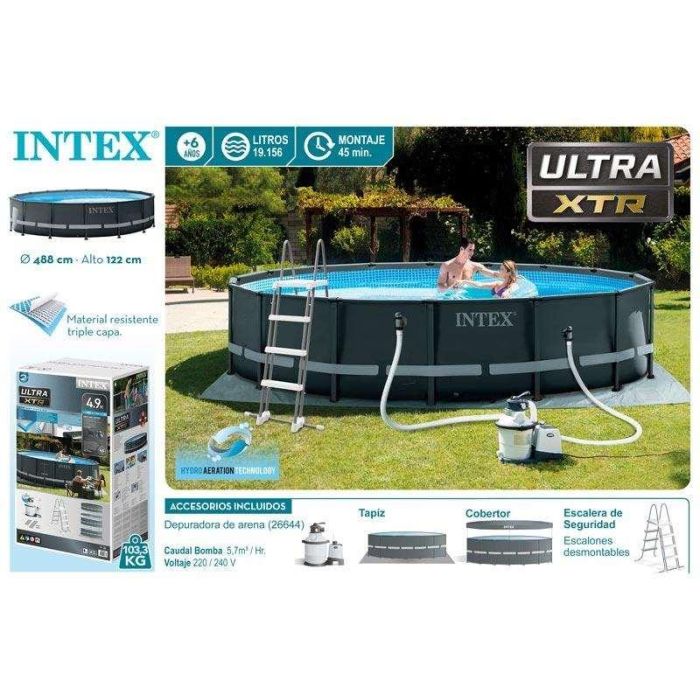 Piscina Desmontable Intex 488 x 122 x 488 cm 6 Piscina Desmontable Intex 488 x 122 x 488 cm 6