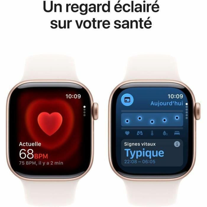 Apple Watch S11 Cellular 42mm Aluminium Rosegold con Correa Deportiva Rosa Pálido S/M 2