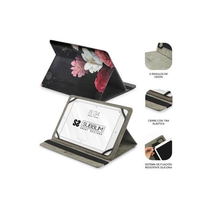 SUBBLIM funda de tablet Trendy Case Rosas 11"