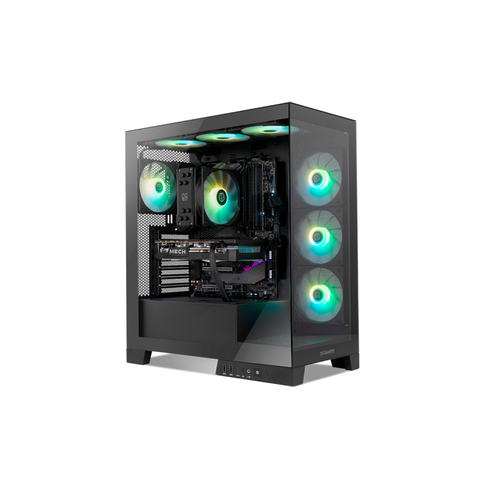 NOX Hummer Glock Semitorre ATX Cristal Templado Frontal y Lateral Negro 1