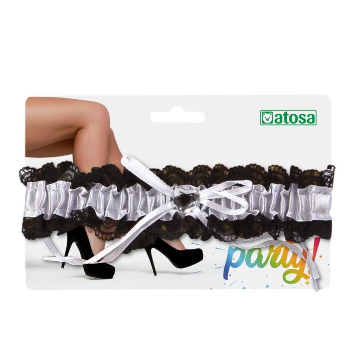 Accesorio Liga Blanco Y Negro Carnaval Mujer Adulto 1