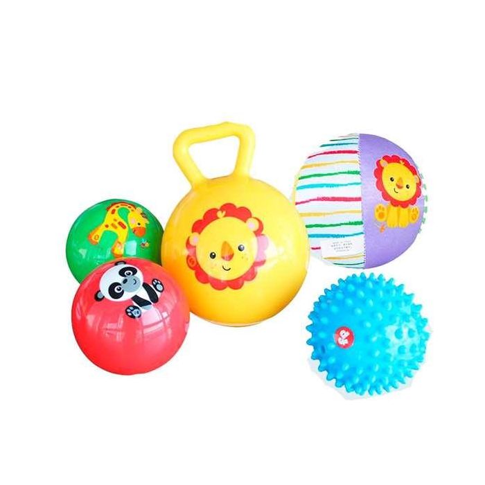 Fisher-Price Set 5 Pelotas Entrenamiento Bebé +3 Meses Fisher-Price Set 5 Pelotas Entrenamiento Bebé +3 Meses