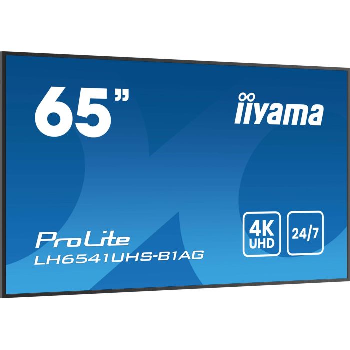 iiyama 65" 4K UHD 3840x2160 IPS Panel para Cartelería Digital Profesional 24/7 Modo Retrato/Paisaje 500cd/m² Soporte Pared Incluido 7