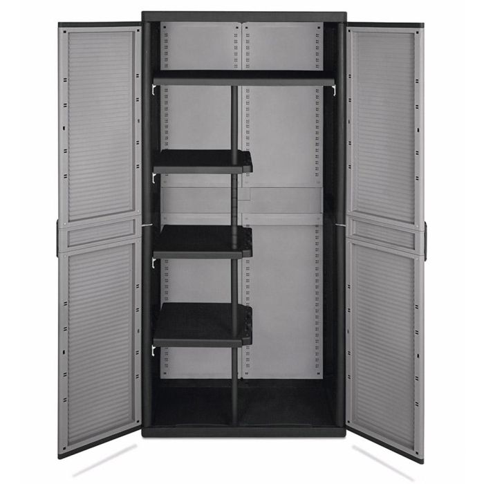 Terry Armario escobero 3900 qblack 89,7x53,7x180 cm Gris/negro Resina 4 baldas 15kg 1 Terry Armario escobero 3900 qblack 89,7x53,7x180 cm Gris/negro Resina 4 baldas 15kg 1