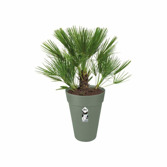 Elho ELH8711904500658 Maceta Redonda Loft Urban High 35 Verde, Ø 34 x H 45 cm, Exterior, 100% Reciclado