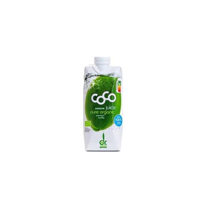 Dr. Martins Agua de Coco Natural Bio 500ml - Bebida Refrescante Ecológica sin Azúcares Añadidos