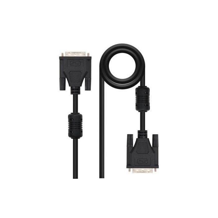 Nanocable 10.15.0802 Cable DVI Dual Link 24+1 Macho-Macho 1.8m Negro con Ferrita Soporta Full-HD 1080p, 10.2 Gb/s, 330MHz Nanocable 10.15.0802 Cable DVI Dual Link 24+1 Macho-Macho 1.8m Negro con Ferrita Soporta Full-HD 1080p, 10.2 Gb/s, 330MHz